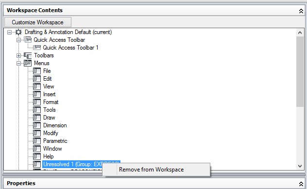Resetting the Workspace in embeddedCAD - MicroSurvey